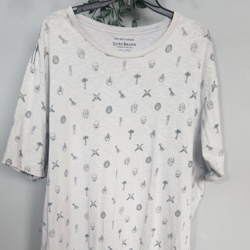 Limited Washed-Worn Skull and Dagger Print